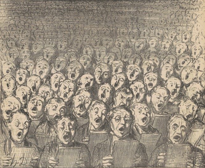 Souvenir du Grand Festival des Orphéonistes, Honoré Daumier, 1859